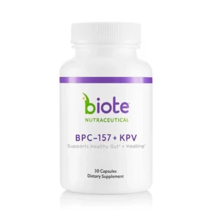 Biote BPC-157 + KPV bottle reduce muscle aches and supports healthy gut