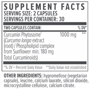 CurcuminSF supplement facts
