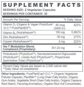 HIS-T Supplement Facts