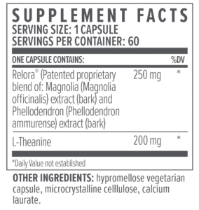 Serene Supplement Facts